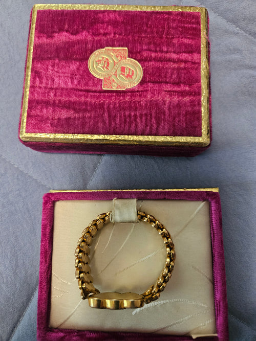 Antique Priscilla Alden gold filled sweetheart bracelet, never worn