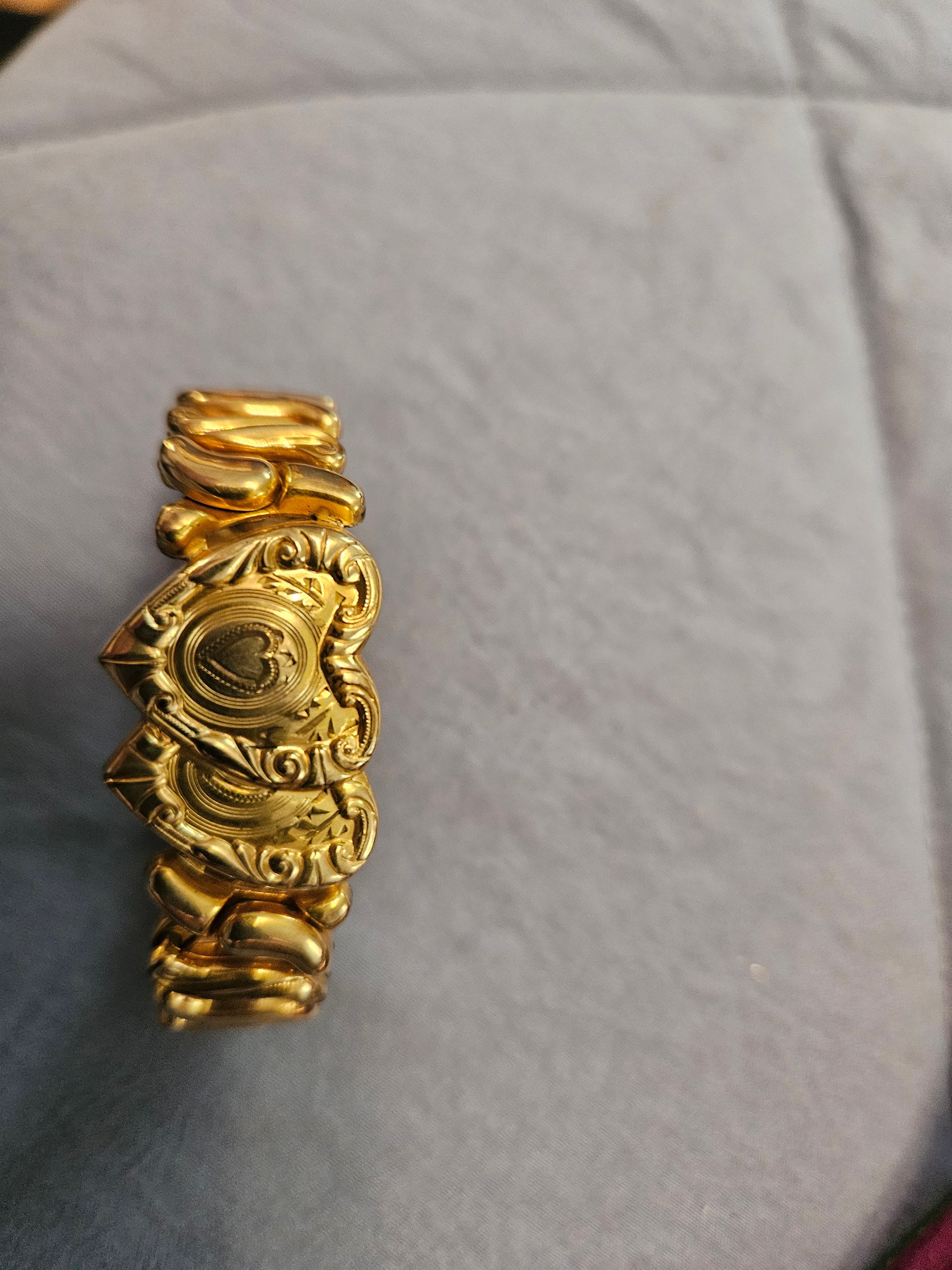Antique Priscilla Alden gold filled sweetheart bracelet, never worn